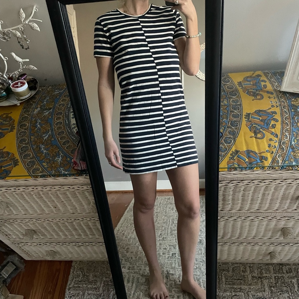 Everlane Navy/White Dress